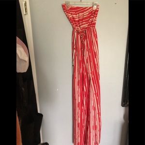 Tyche Long Sundress Coral Size S